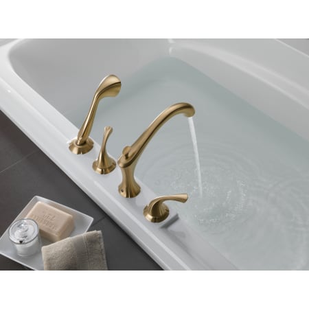 Delta-T4792-Running Tub Filler in Champagne Bronze