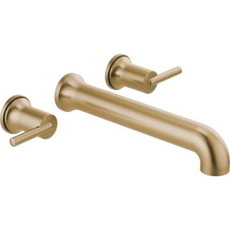 Delta Trinsic Double Handle Wall Mounted Tub Filler Trim - Less Rough In Champagne Bronze