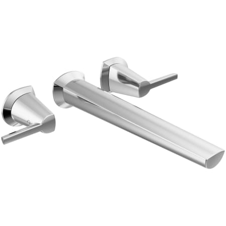 Delta Galeon Double Handle Wall Mounted Tub Filler Trim - Less Rough In Lumicoat Chrome