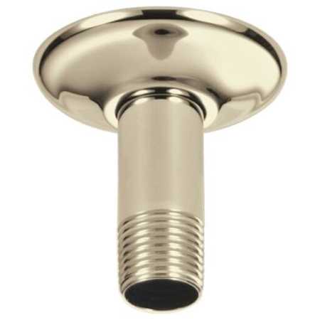 Delta Universal Showering 3" Ceiling Mount Shower Arm and Shower Arm Flange Brilliance Polished Nickel