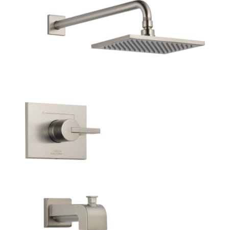 Delta Vero Monitor 14 Series Single Function 1.75 GPM Pressure Balanced Tub and Shower - Less Rough-In Valve Brilliance Stainless