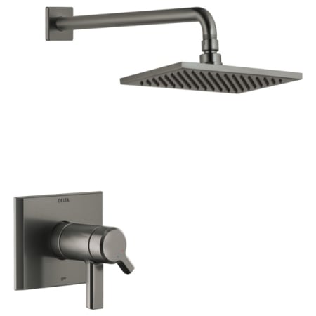 Delta Pivotal Shower Only Trim Package with 2.5 GPM Single Function Shower Head Black Stainless
