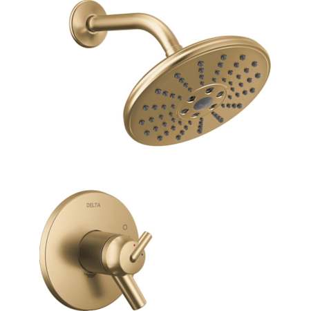 Delta Trinsic Tempassure 17T Series Dual Function Thermostatic Shower Only with H2Okinetic Shower Head and Integrated Volume Control - Less Rough-In Valve Champagne Bronze
