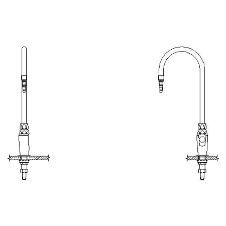 Delta Single Handle 1-1/2" Single Hole Mount Laboratory Faucet with Cold Water Index Handle from the Commercial Series Chrome