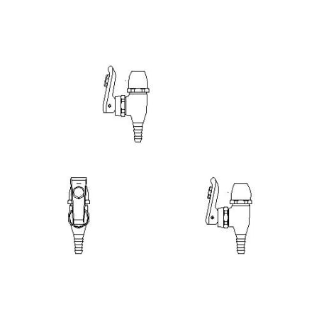 Delta Single Handle Celcon Control Valve for Pure Water with DI Index for Deionized Water from the Commercial Series Chrome