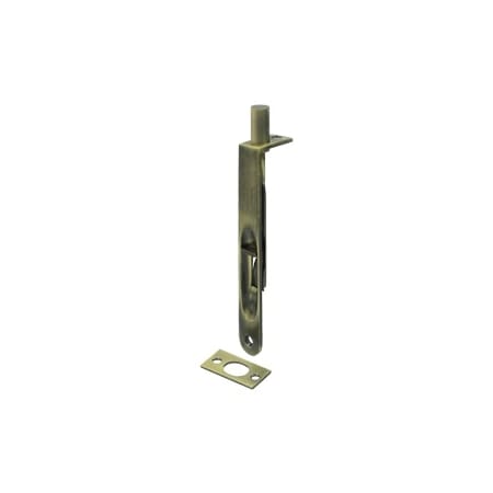Deltana 6" Heavy Duty Flush Bolt Antique Brass