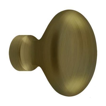 Deltana 1-1/4 Inch Oval Cabinet Knob Antique Brass