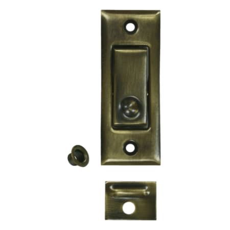 Deltana 3" Pocket Door Jamb Bolt Lock Antique Brass