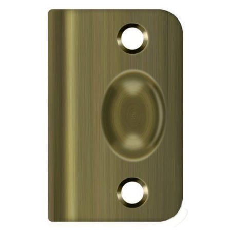 Deltana Solid Brass Door Strike Plate for Ball Catch Antique Brass