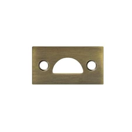 Deltana 1-7/8" Tall Mortise Strike Plate for Surface Bolts Antique Brass