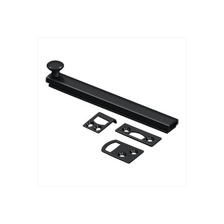 Deltana 6" Surface Bolt Black