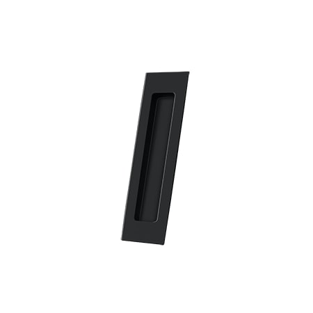 Deltana Solid Brass 7" Flush Sliding Door Pull Flat Black