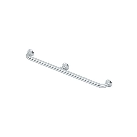 Deltana 34" Grab Bar with Center Post and Solid Brass Construction from the 88 Series Chrome