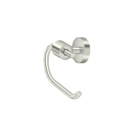 Deltana BBS Contemporary Solid Brass Single Post C Shaped Toilet Paper Holder Bright Nickel