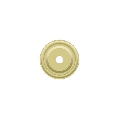 Deltana 1" Solid Brass Round Escutcheon for Cabinet Knobs Polished Brass