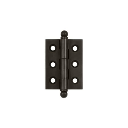 Deltana 2" x 1-1/2" Solid Brass Cabinet Hinge with Ball Tip Finials - 10 Pack Oil Rubbed Bronze