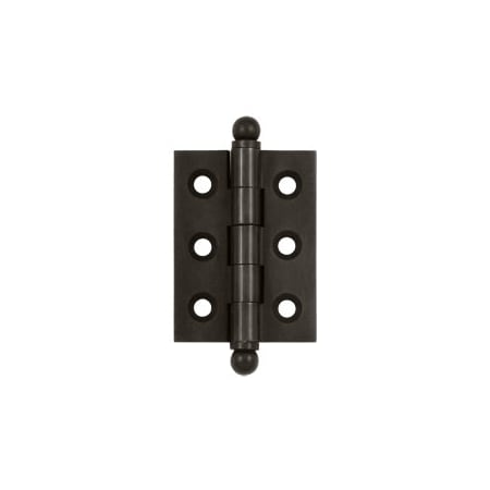 Deltana 2" x 1-1/2" Solid Brass Cabinet Hinge with Ball Tip Finials Oil Rubbed Bronze