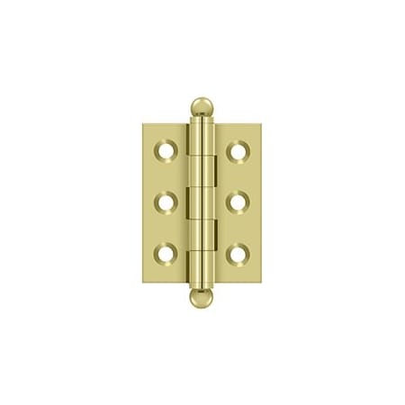 Deltana 2" x 1-1/2" Solid Brass Cabinet Hinge with Ball Tip Finials - 30 Pack Polished Brass