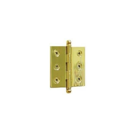 Deltana 3" x 2" Solid Brass Cabinet Hinge with Ball Tip Finials - Sold as a Pair - 10 Pack Antique Brass