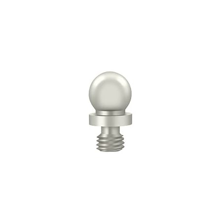 Deltana Decorative Solid Brass Ball Tip Cabinet Hinge Finials Polished Nickel