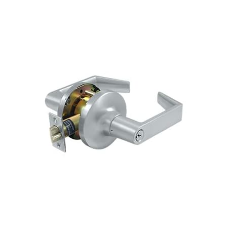 Deltana Clarendon Single Cylinder Grade 1 Commercial Leverset from the Pro Series Brushed Chrome