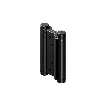 Deltana 4" x 5" Spring Square Corner Double Action Door Hinge - Single Hinge Black