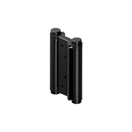 Deltana 5" x 6" Spring Square Corner Double Action Door Hinge - Single Hinge Black