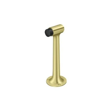 Deltana 8 Inch Floor Mounted Gooseneck Door Stop Polished Brass