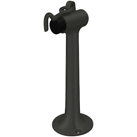 Deltana 8-3/4 Inch Floor Mounted Gooseneck Door Stop Black