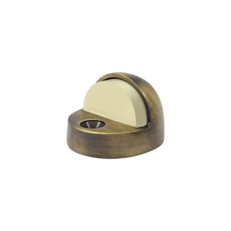 Deltana Solid Brass High Profile Dome Door Stop Antique Brass