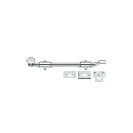 Deltana 12" Heavy Duty Offset Surface Bolt Chrome