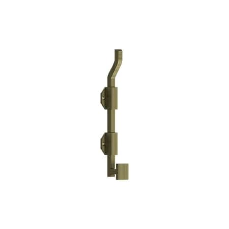 Deltana Solid Brass 10" Modern Offset Surface Bolt Antique Brass