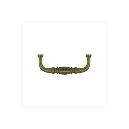 Deltana Colonial 3" Center to Center Double Knuckle Handle Cabinet Pull Antique Brass