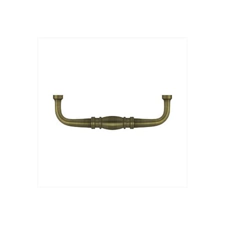 Deltana Colonial 4 Inch Center to Center Handle Cabinet Pull Antique Brass