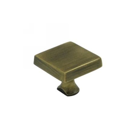 Deltana Solid Brass 1-3/16 Inch Square Knob for Heavy Duty Security Bolts Antique Brass