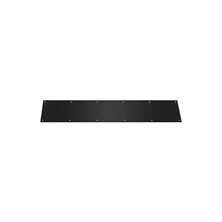 Deltana Commercial 6" x 34" Stainless Steel Kick Plate for Swinging Doors Black