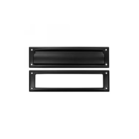Deltana 13-1/8" x 3-5/8" Solid Brass Mail Slot Paint Black