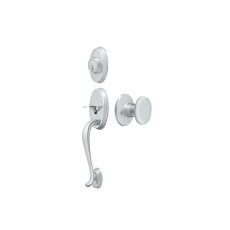 Deltana Riversdale Keyed Entry Single Cylinder Handleset With Interior Knob Bright Chrome