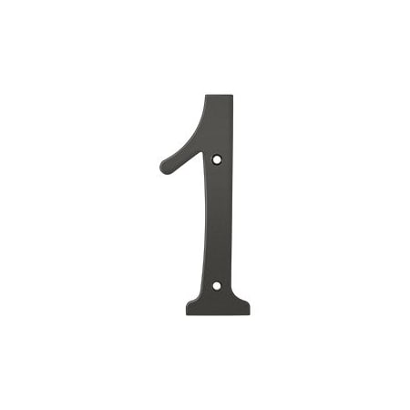 Deltana 6" Solid Brass Traditional House Number - #1 Oil Rubbed Bronze