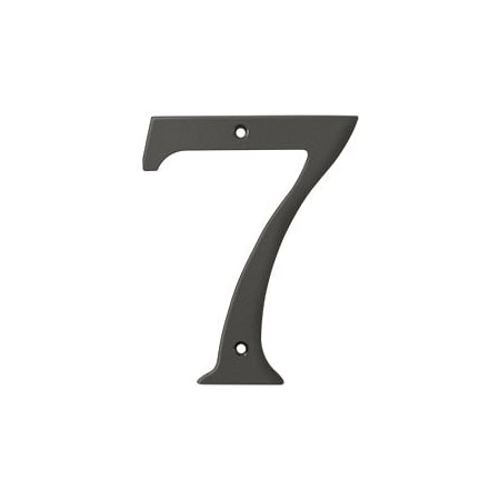 Deltana 6" Solid Brass Traditional House Number - #7 Oil Rubbed Bronze