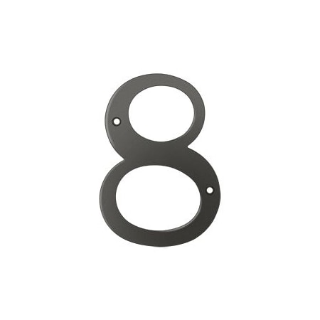 Deltana 6" Solid Brass Traditional House Number - #8 Oil Rubbed Bronze