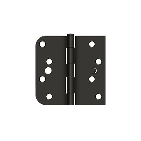 Deltana 4" x 4" 5/8" Radius Corner Plain Bearing Mortise Hinge - Pair Oil Rubbed Bronze