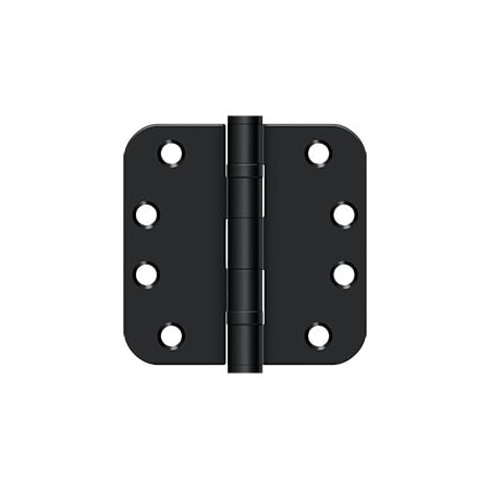 Deltana 4" x 4" Ball Bearing 5/8" Radius Corners Mortise Hinge - Pair Black
