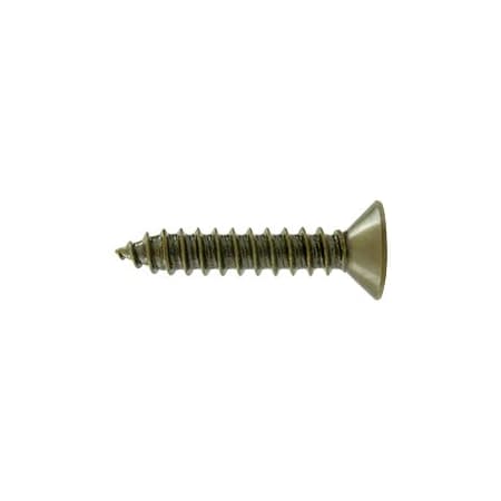 Deltana #10 x 1" Solid Brass Wood Screw - Single Antique Brass