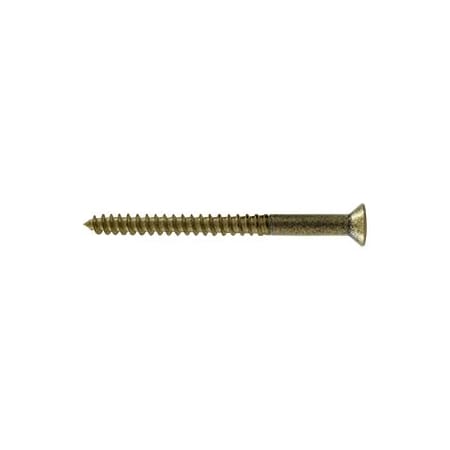 Deltana 2-1/2" #10 Solid Brass Wood Screw - Sold In Singles Antique Brass