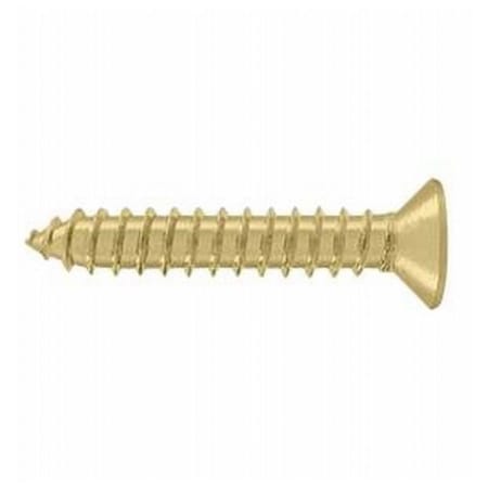 Deltana #12 x 1-1/4" Phillips Wood Screw - Sold In Singles Unlacquered Brass