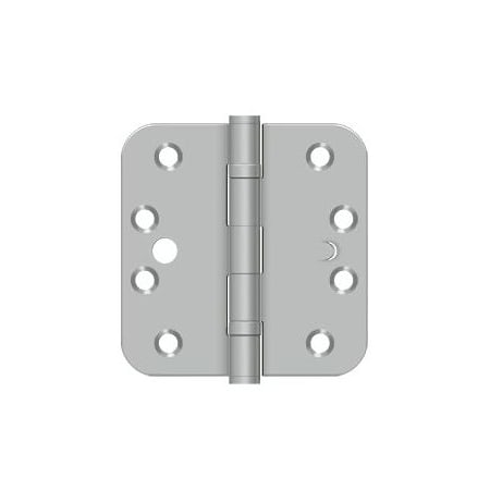 Deltana 4 x 4 Ball Bearing 5/8" Radius Corner Full Mortise Hinge - Pair Satin Stainless Steel