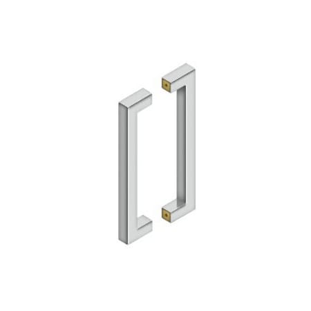 Deltana 12" Center to Center Back to Back Door Pulls / Back to Back Cabinet Handles Bright Stainless Steel