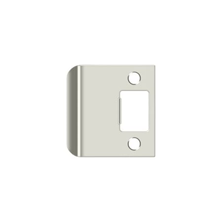 Deltana 2-1/4 Tall Extended Lip Strike Plate Bright Nickel