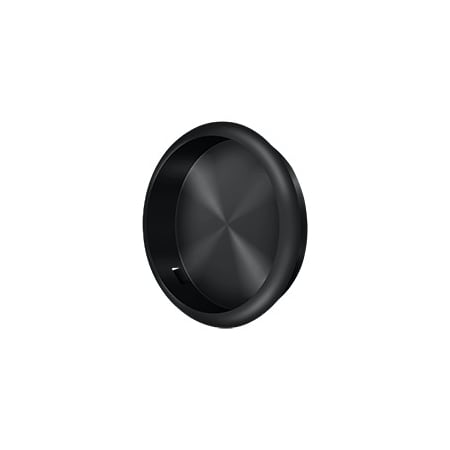 Deltana Solid Brass 2-1/2" Round Flush Mount Pull for Sliding Doors Black